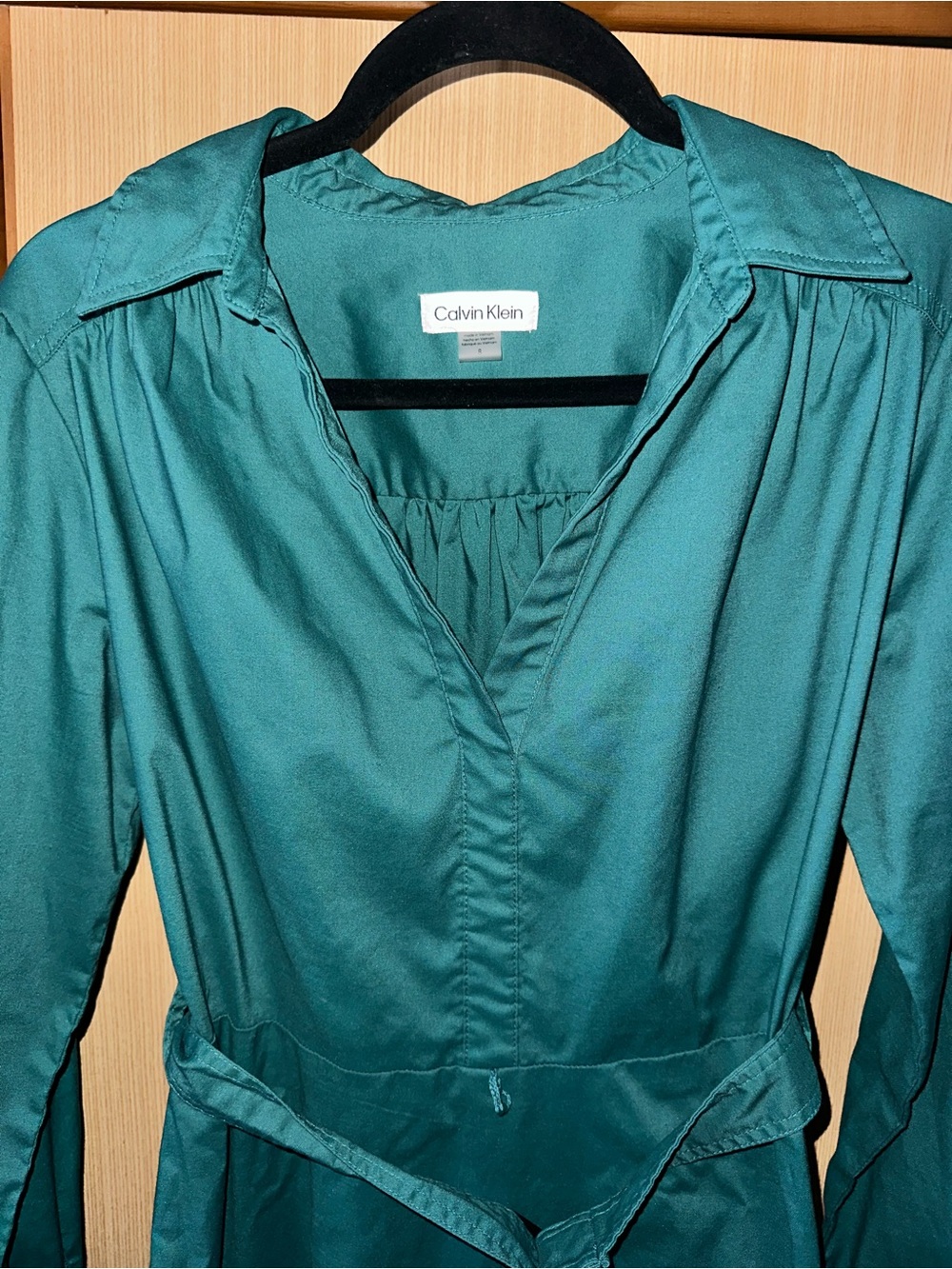 Calvin Klein Teal Green Shirt Dress